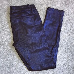 RACHEL Rachel Roy Metallic Blue DESIGNER JEANS